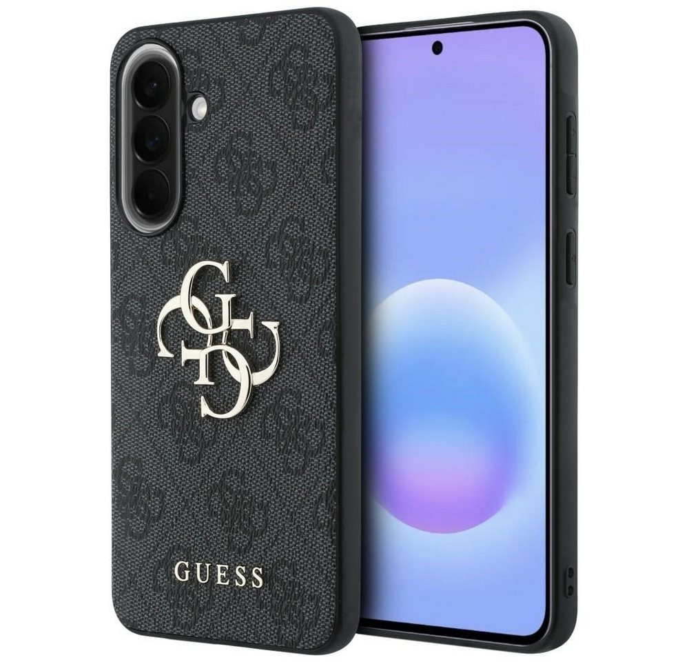Guess Handyhülle Galaxy A57 Kunstleder grau Big Logo goldfarbig 6,7 Zoll, Kantenschutz Bild 4