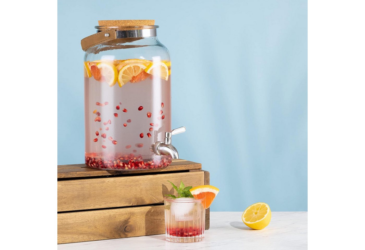 Navaris Getränkespender Navaris Getränkespender 5,6L Glas mit Edelstahlhahn Bild 5