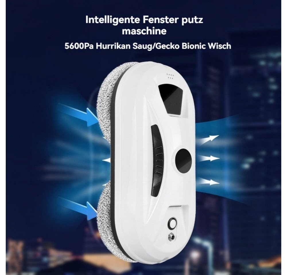 Ophy Fenstersauger Fensterreinigungsroboter (Fenstersauger) mit Fernbedienung, 65 dB leiser Betrieb–für glatte Glasflächen, ideal für Zuhause&Büro Bild 4