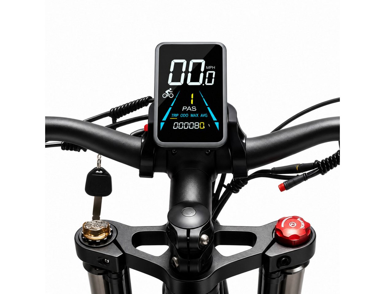 PixelPilot E-Bike Mountainbike 52V 20Ah Fatbike 26 Zoll, Shimano 7-Gang, hydraulisch, Stadt & Gelände, 7 Gang, Heckmotor, 1040 Wh, (Packung)