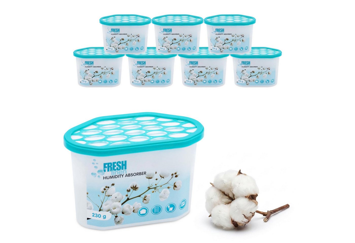 Spetebo Granulat-Luftentfeuchter Luftentfeuchter Granulat Box mit 230g Frischeduft Granulat, für 20 m³ Räume, Entfeuchtung 0,01 l/Tag, Tank 0,07 l, bis zu 4–8 Wochen Bild 3