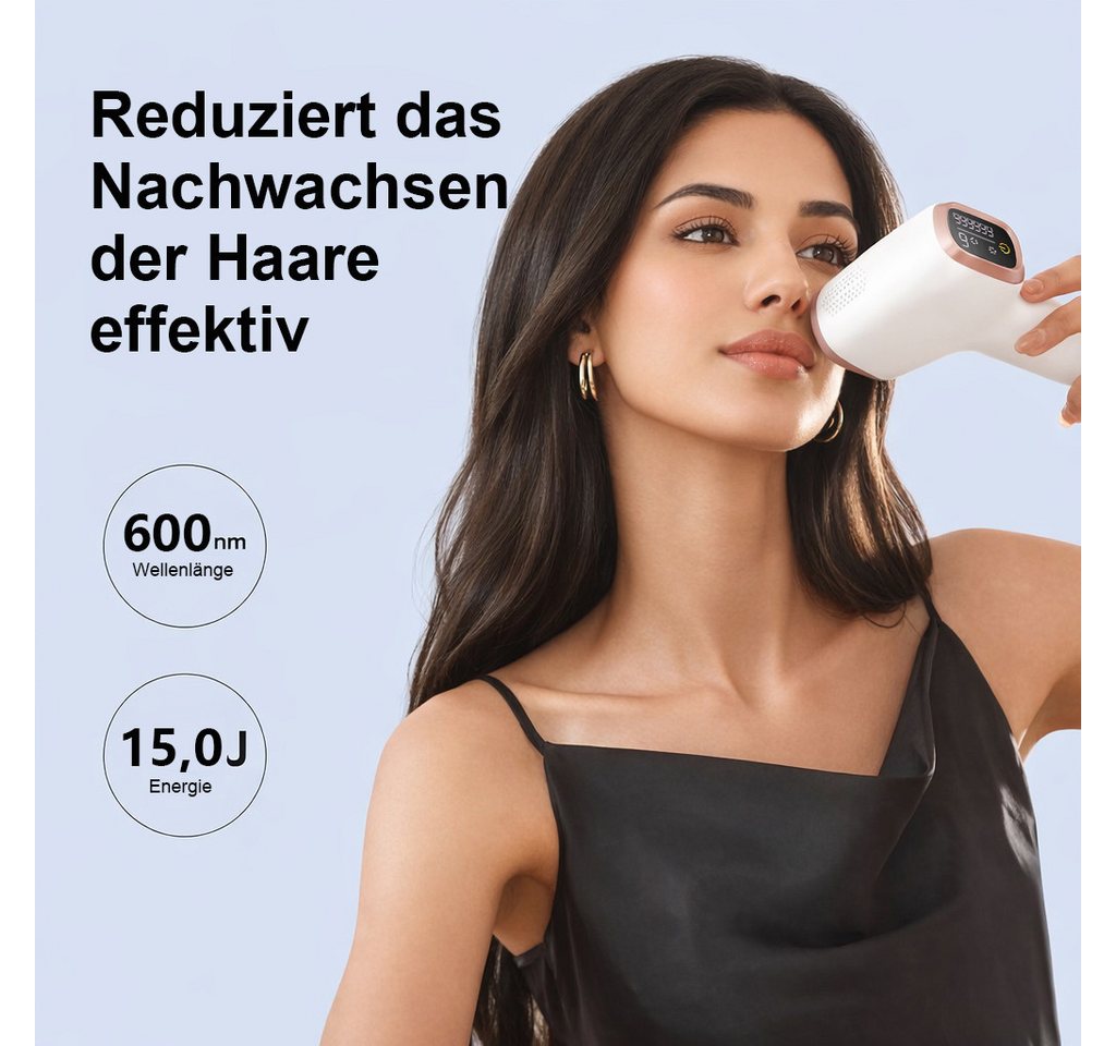 Futicare IPL-Haarentferner mit Gefrierfunktion, 9 Energiestufen, Auto & Manuell, LCD-Display, 999.999 Blitze für Zuhause Lichtimpulse Bild 3