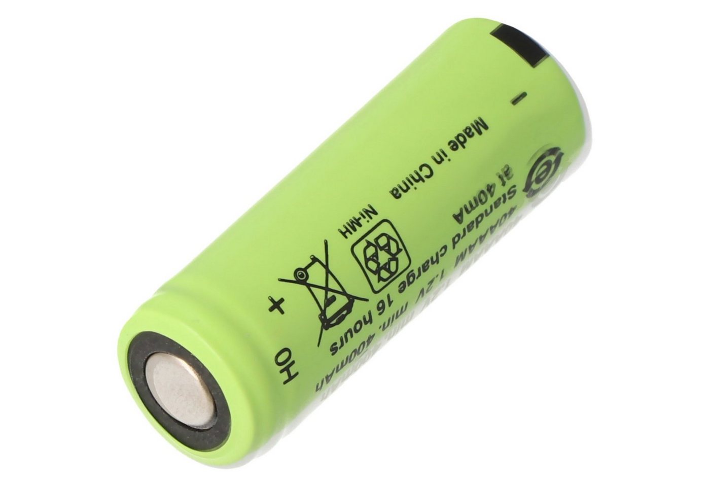 AccuCell Akku NiMH 2/3AAA Flat Top 1,2 Volt mit 400mA ohne Kopf 29x10mm Akku 400 mAh (1,2 V) Bild 2
