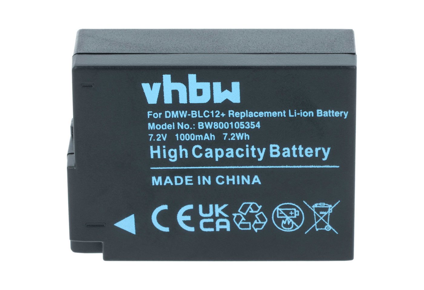 vhbw Akku passend für Panasonic Lumix DMC-FZ200, DMC-FZ2000, DC-FZ1000 II, Kamera-Akku Akku Li-Ion 1000 mAh (7,2 V, 2 St), Leistungsfähige Austausch-Akkus für Digitalkamera, Spiegelreflexkamera Bild 4