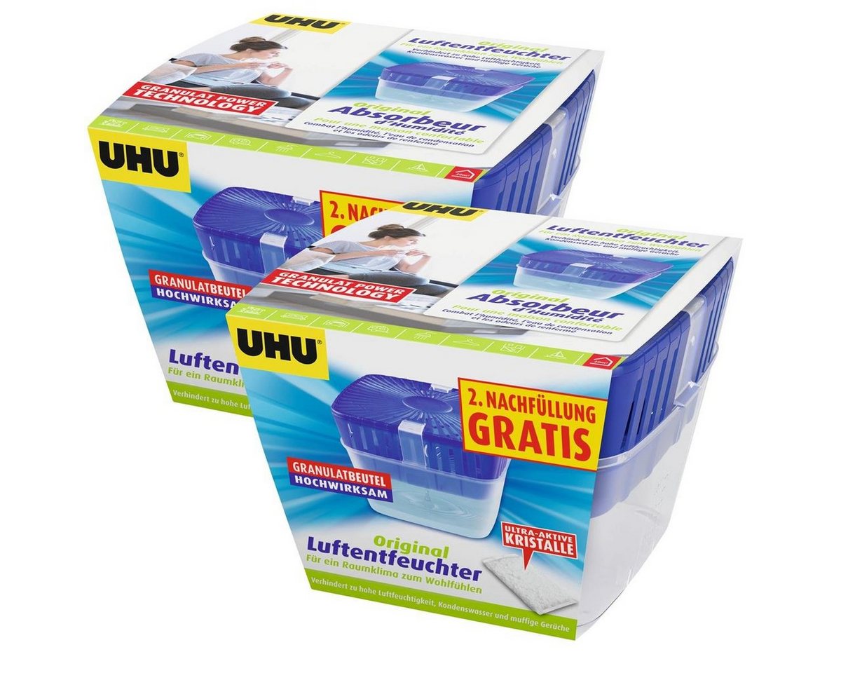 UHU Luftentfeuchter 2x UHU 47130 Luftentfeuchter Original 450 g