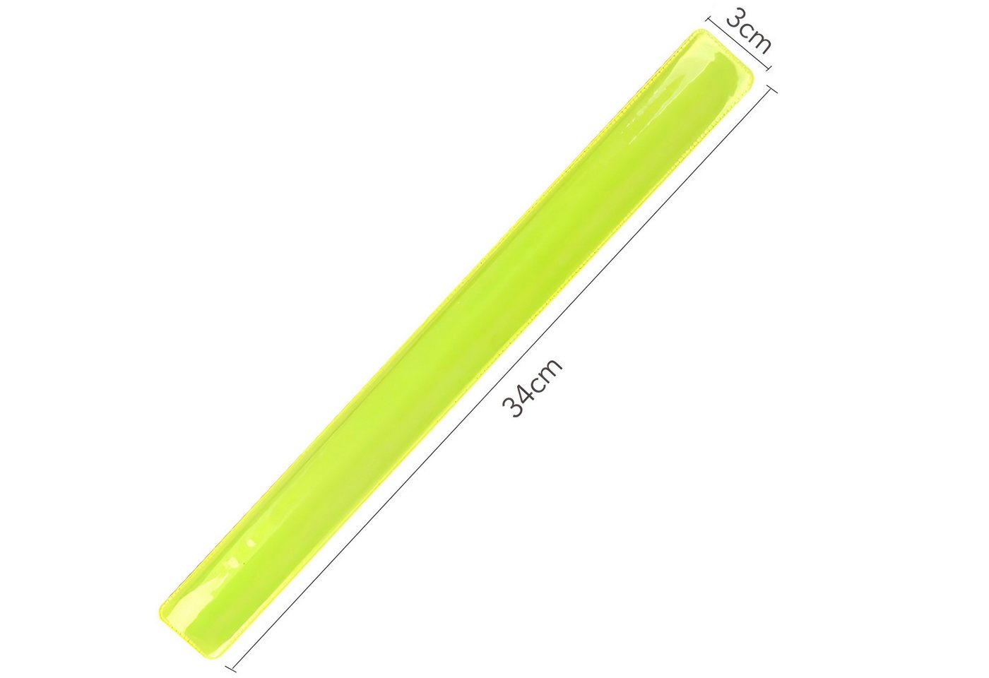 AVANA Reflektorband reflektierendes Schnapparmband Reflektor Armband Klatscharmband Joggen, Fahrrad, Leuchtarmband, Neon-Gelb