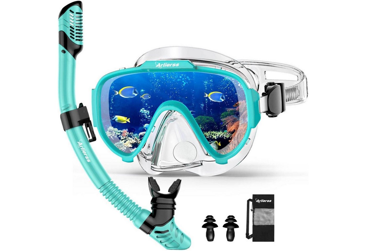LuxusKollektion Schnorchel Schnorchelset Erwachsene, Anti-Fog Taucherbrille, Trocken Schnorchel Bild 4