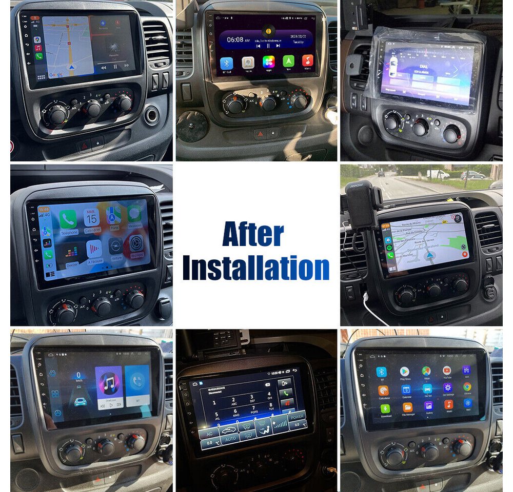 ESSGOO Für Opel Vivaro B 2014–2019/Nissan NV300/Renault Trafic/Fiat Talento Autoradio (RDS, Digitalradio (DAB), FM, AM, 6+128GB 8-Kern Apple Carplay Android Auto SWC EQ BT) Bild 2