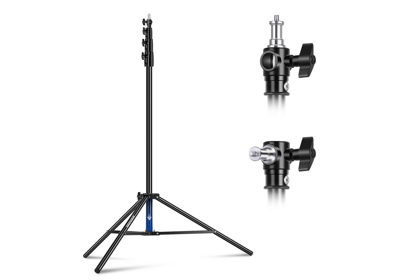 Neewer ST-400AC 4m Lichtstativ, Luftgepolstertes Heavy Duty Metallstativ Lampenstativ (Höhenverstellbar 137–400cm, Tragfähigkeit: 3kg, für Fotografie Lampen)