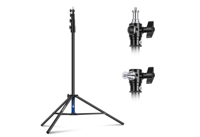 Neewer ST-400AC 4m Lichtstativ, Luftgepolstertes Heavy Duty Metallstativ Lampenstativ (Höhenverstellbar 137–400cm, Tragfähigkeit: 3kg, für Fotografie Lampen)