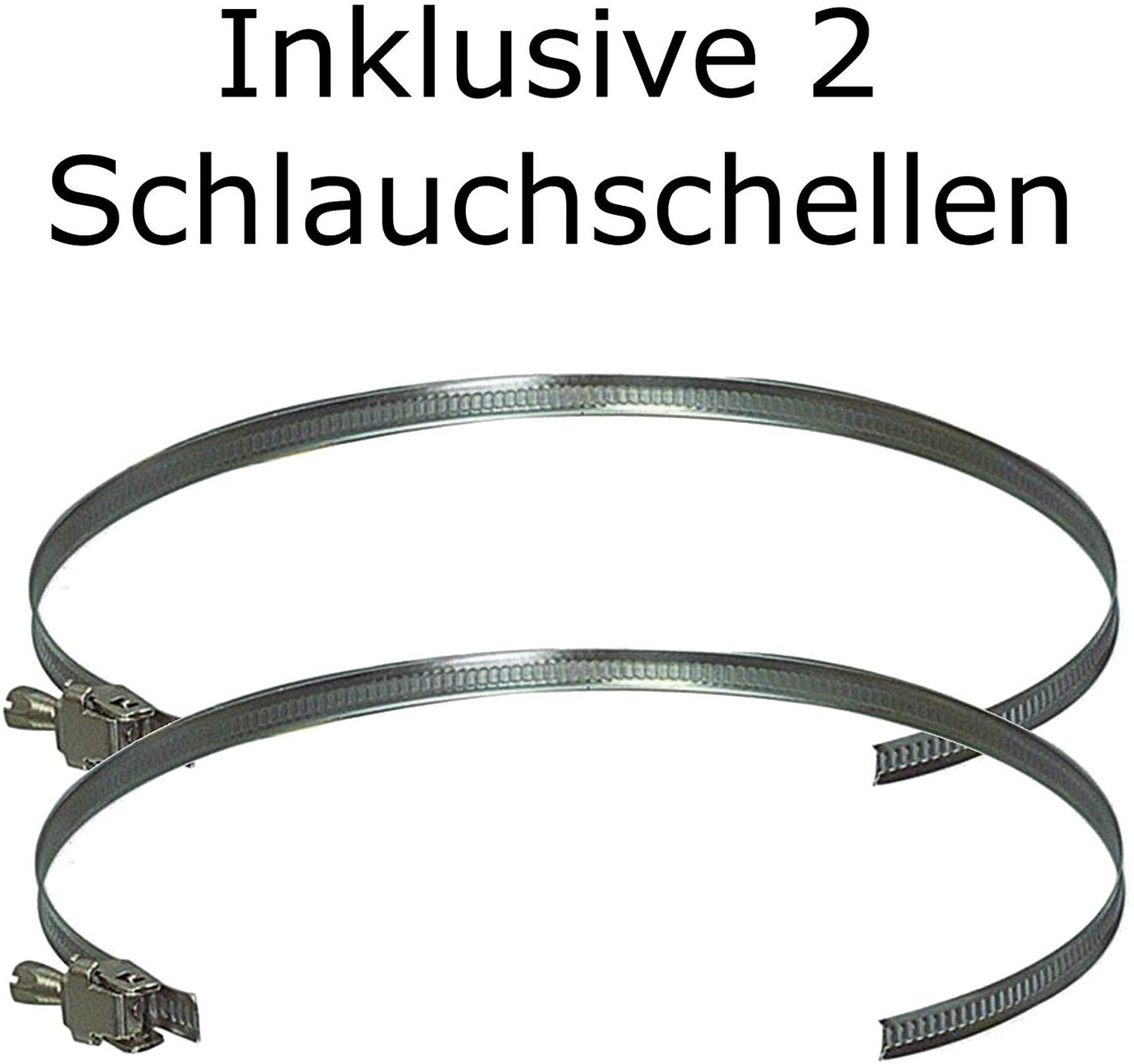 TronicXL flexibler Schlauch 100mm 1,5m Abluftschlauch 100mm Set mit Schlauchschelle PVC Schlauch, für Trockner Klimaanlage Klimagerät Dunstabzugshaube Dunstabzug Küche Bild 2