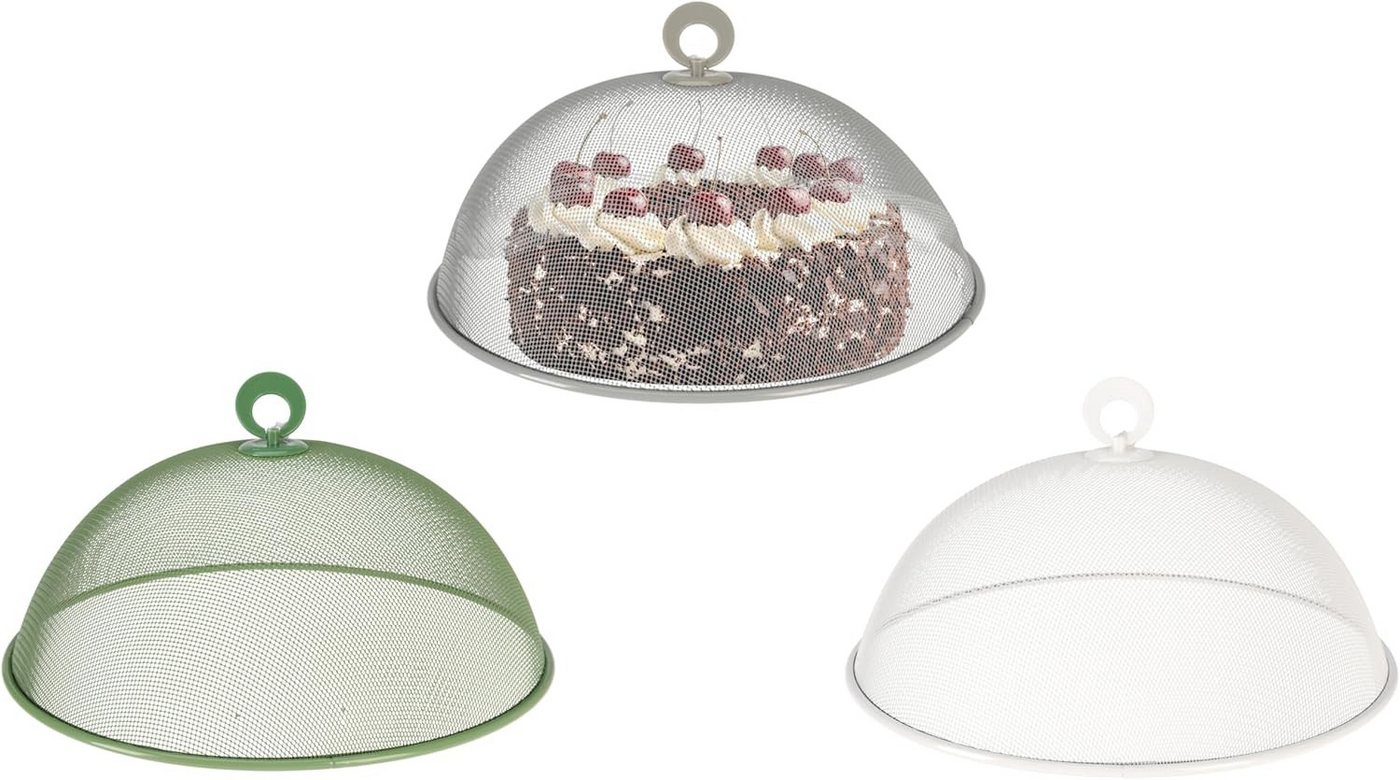 mucHome Fliegenhaube 3X Netz-Abdeckung Speisehauben aus Metall Fliegenschutz Fliegenhaube (3 St) Bild 2