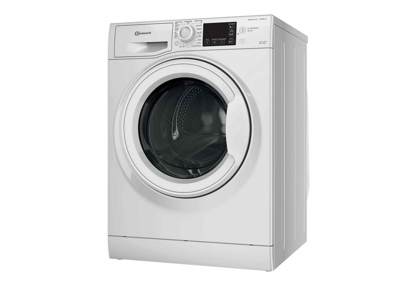 BAUKNECHT Waschtrockner WD ECO SHIELD 8614 D, 8 kg, 6 kg, 1400 U/min, Steam Hygiene mit Antivirus, Flecken 40°, Steam Refresh Bild 3