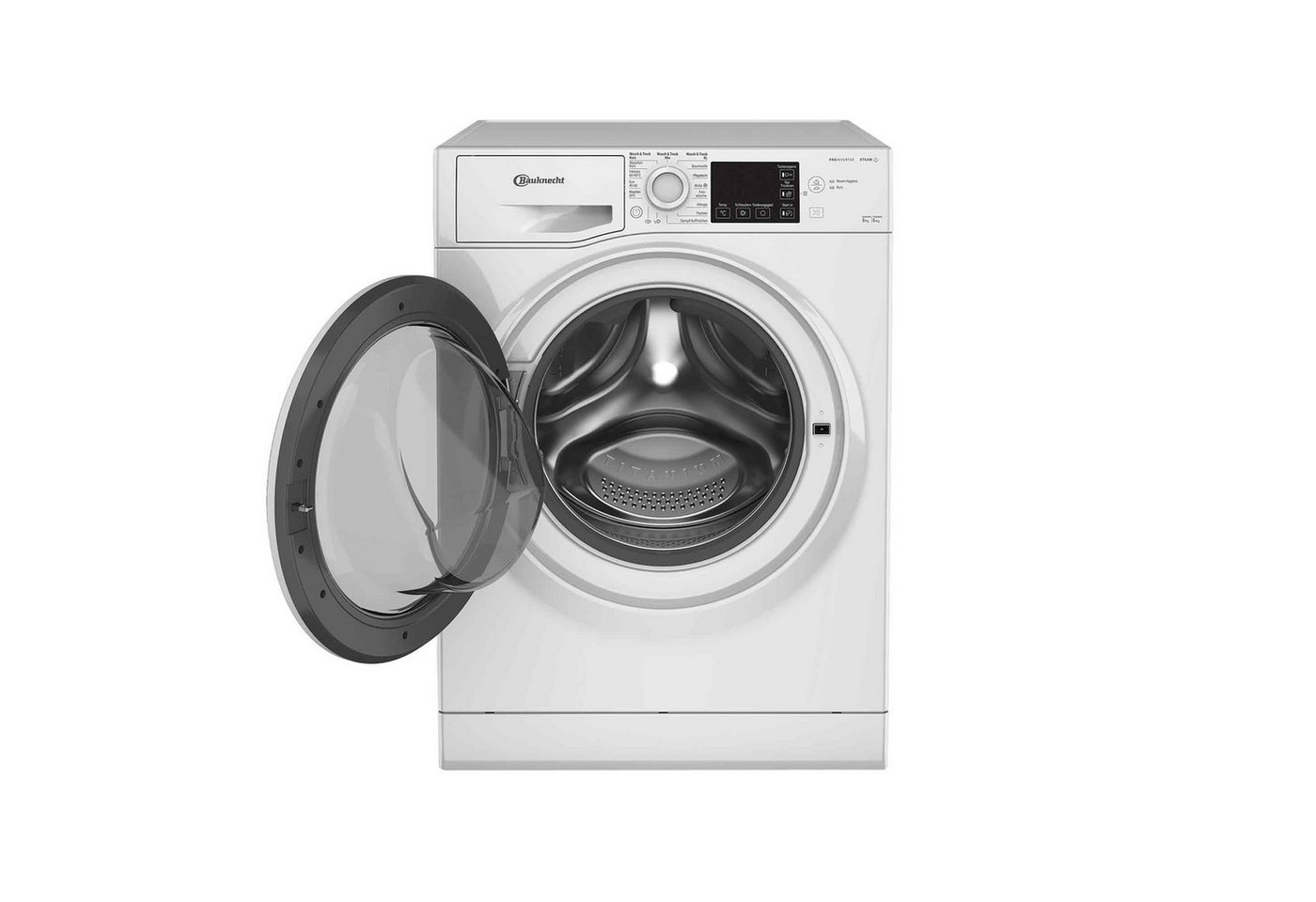 BAUKNECHT Waschtrockner WD ECO SHIELD 8614 D, 8 kg, 6 kg, 1400 U/min, Steam Hygiene mit Antivirus, Flecken 40°, Steam Refresh Bild 5