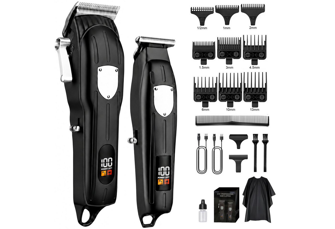 Luckice Haarschneider Profi Haarschneidemaschine & Barttrimmer Set, Kabellos, Leise, lange Akku.Präzisionstrimmer,Konturentrimmer für Seitenhaare, Bartschneider,Geschenkset für Herren,Vatertagsgeschenk Bild 5