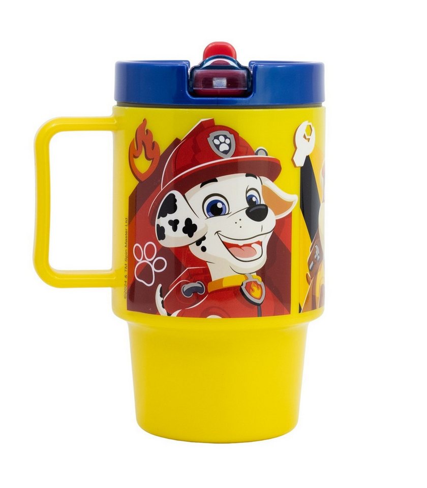 PAW PATROL Isolierflasche Trinkbecher 530 ml Kinder Mug mit Auslaufschutz mit Klappöffnung