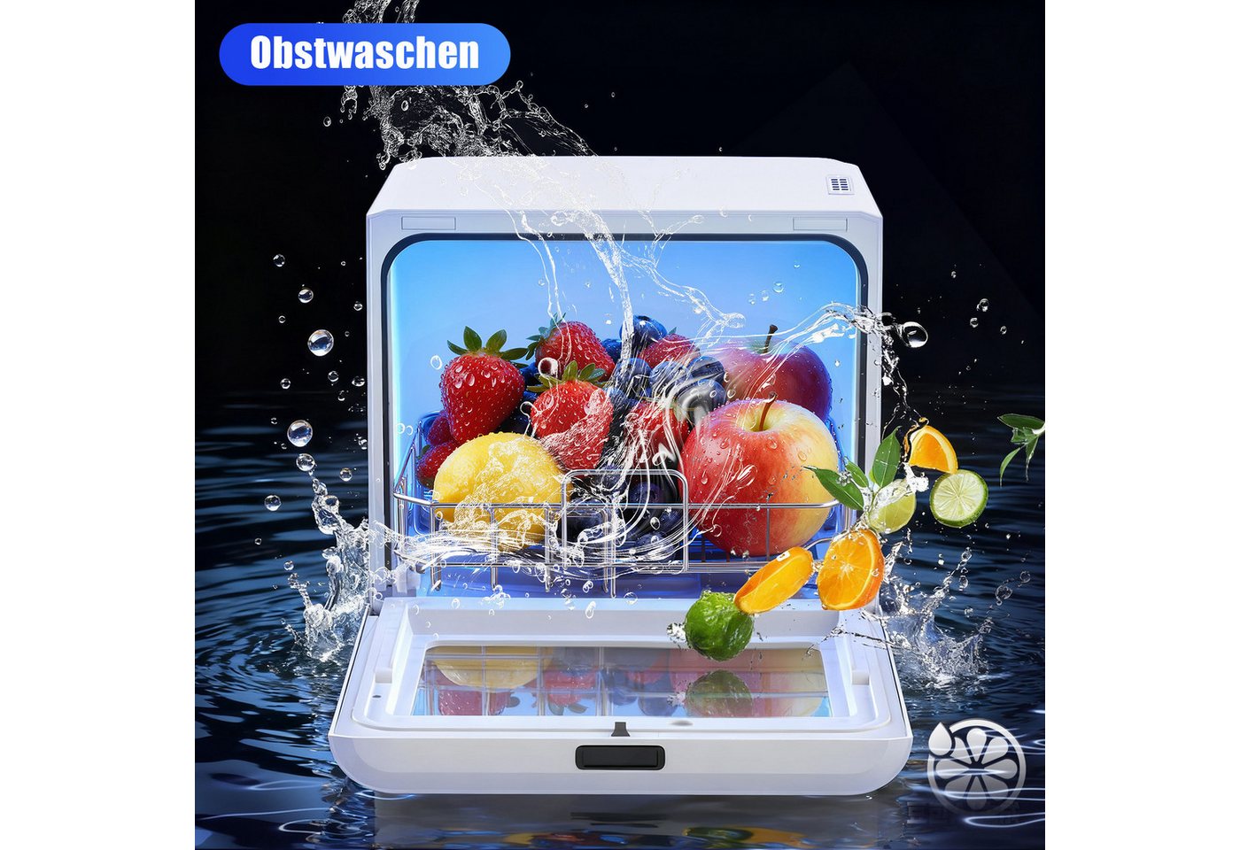 oyajia Tischgeschirrspüler Mini Geschirrspüler mit 4 Spülprogramme, Hochtemperatur-Trocknung E808, Geeignet für Hausküchen, Wohnungen, Schlafsäle und Wohnmobile Bild 2