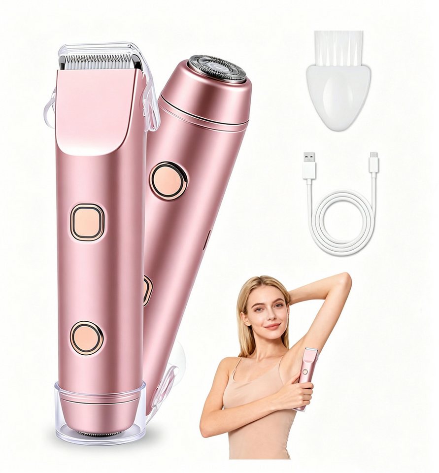 inschimmer Epilierer Rasierer Damen 2-in-1 Elektrischer Bikini Trimmer IPX7 Wasserdicht