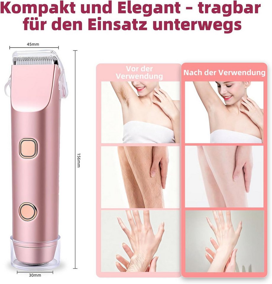 inschimmer Epilierer Rasierer Damen 2-in-1 Elektrischer Bikini Trimmer IPX7 Wasserdicht Bild 5
