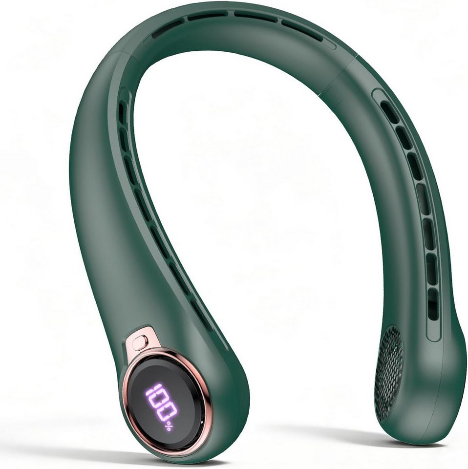 FELIXLEO Mini USB-Ventilator Nackenventilator Tragbar Hals Ventilator Leise LED Akku USB