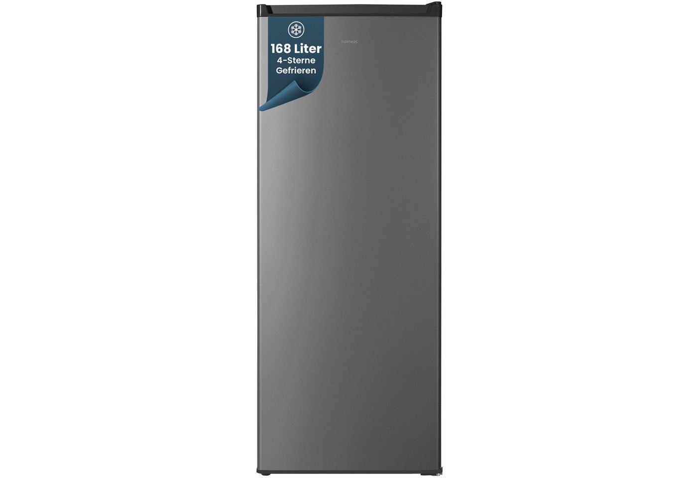 homeX Gefrierschrank FS1682E-S, 142.5 cm hoch, 54.5 cm breit, 168 Liter, Tiefkühlschrank groß, Freezer, 4-Sterne Gefrieren, leise Bild 5