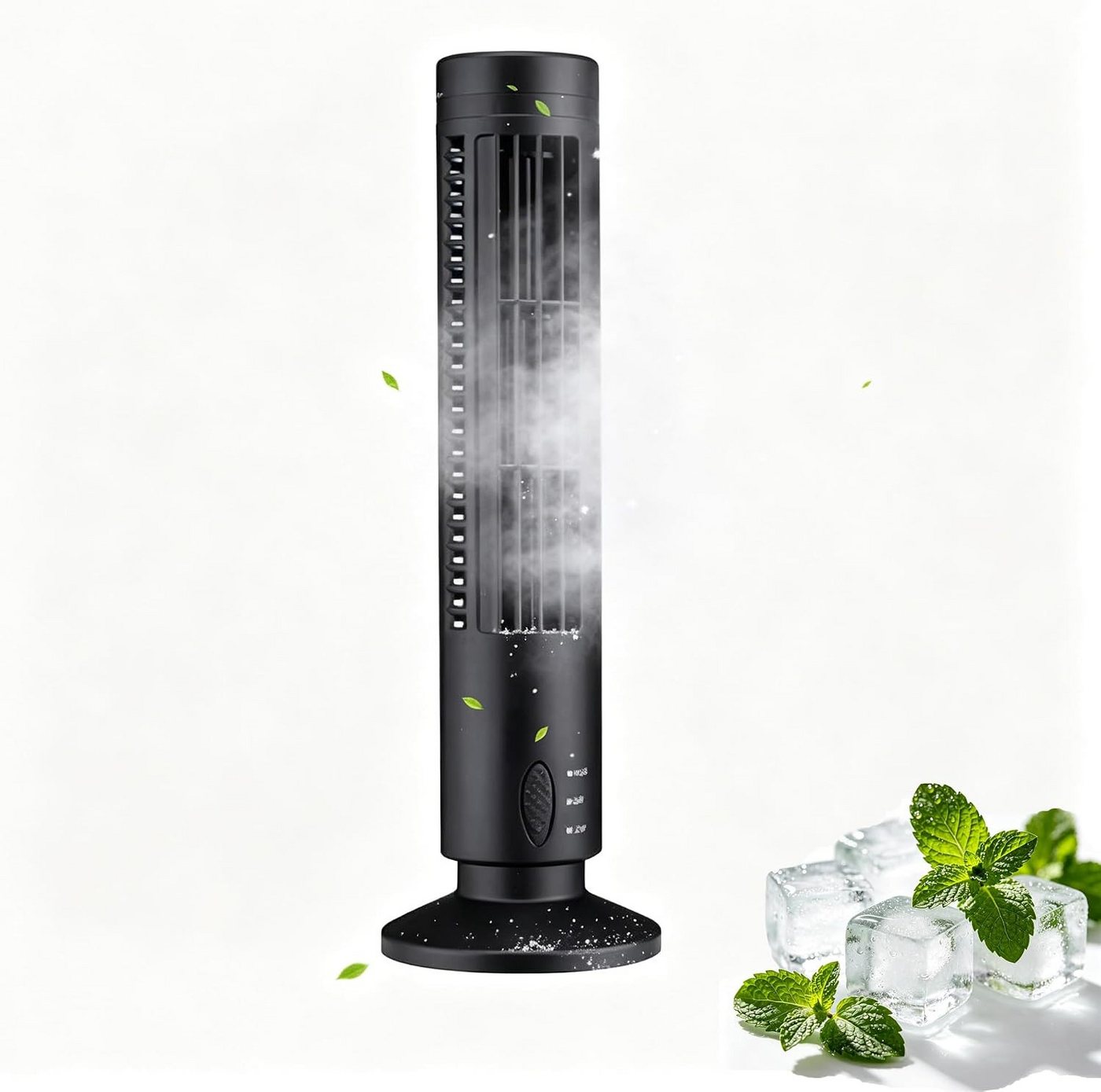 FELIXLEO Tischventilator Tragbarer Luftkühler USB Turmventilator Standventilator Black