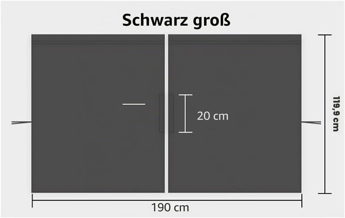 FELIXLEO Autosonnenschutz AutoTrennvorhängeSonnenschutz, 190x120cm Schwarz Universal