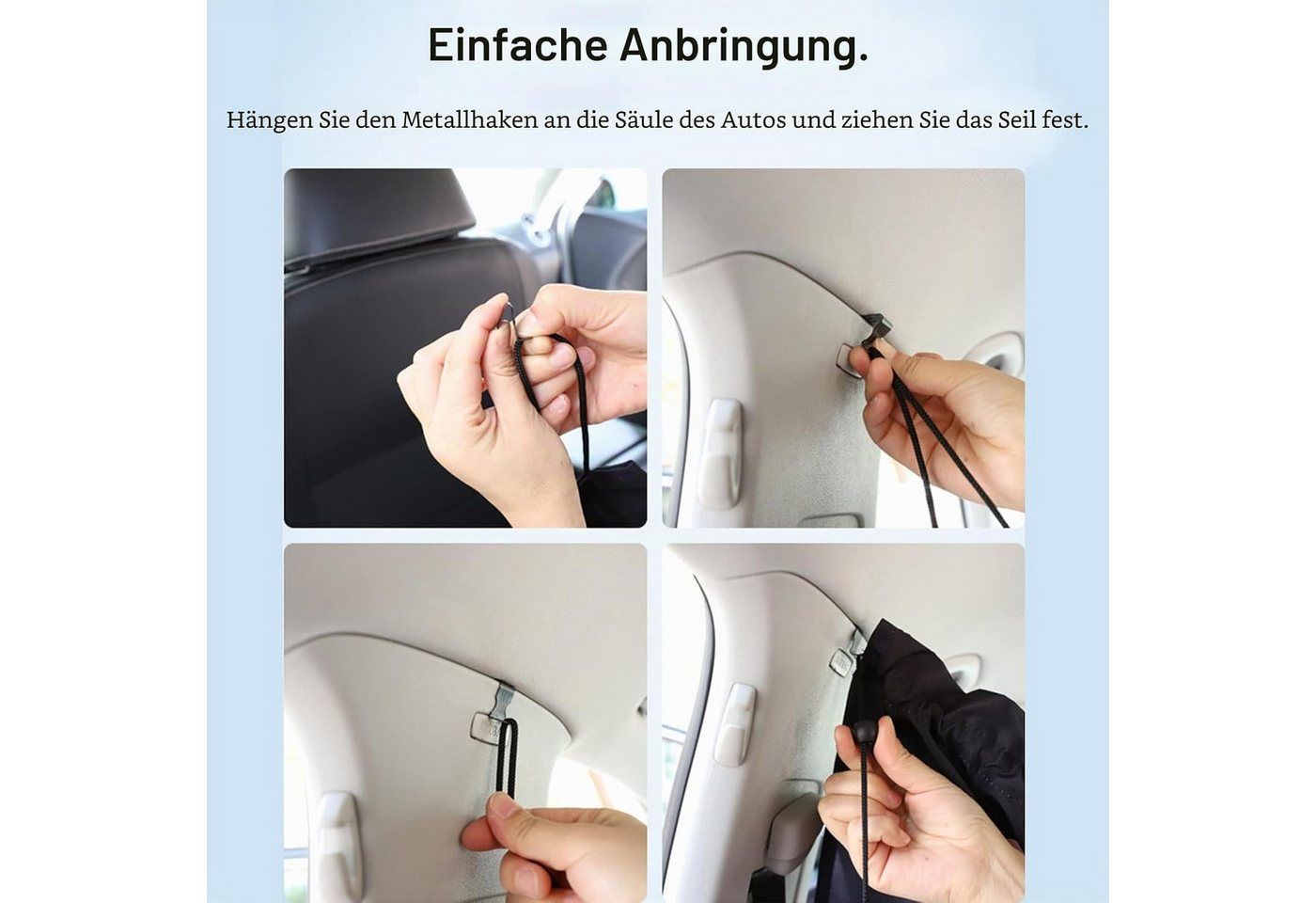 FELIXLEO Autosonnenschutz AutoTrennvorhängeSonnenschutz, 190x120cm Schwarz Universal Bild 2