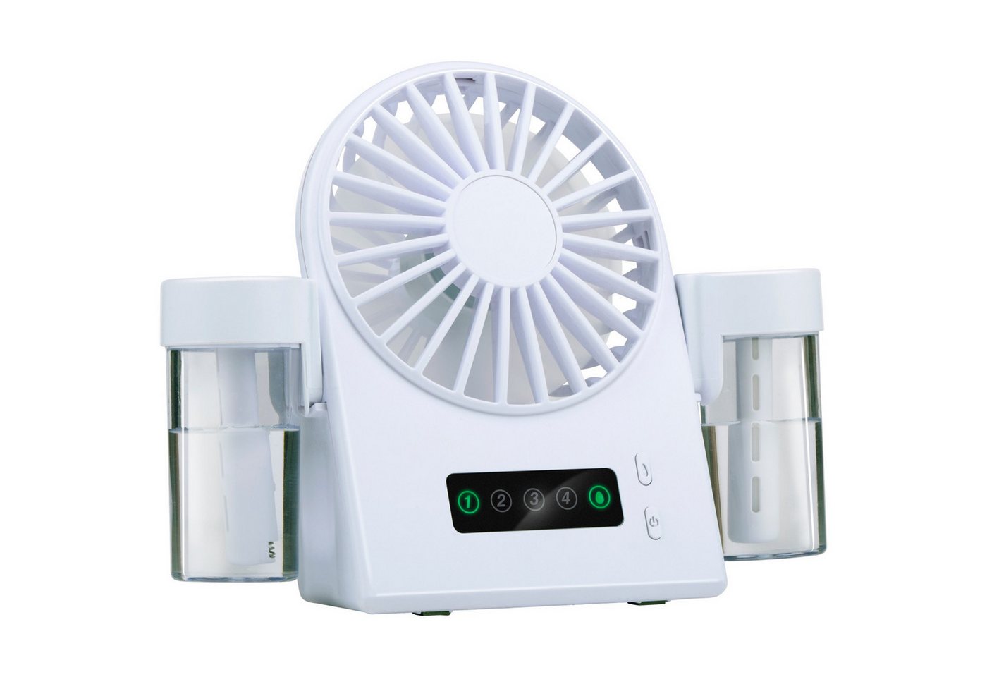 HAC24 Tischventilator Mini Akku Wasser Ventilator Mobiler Tischlüfter, mit Sprühnebel 12 × 15 × 5 cm 4 Stufen USB-C Bild 5