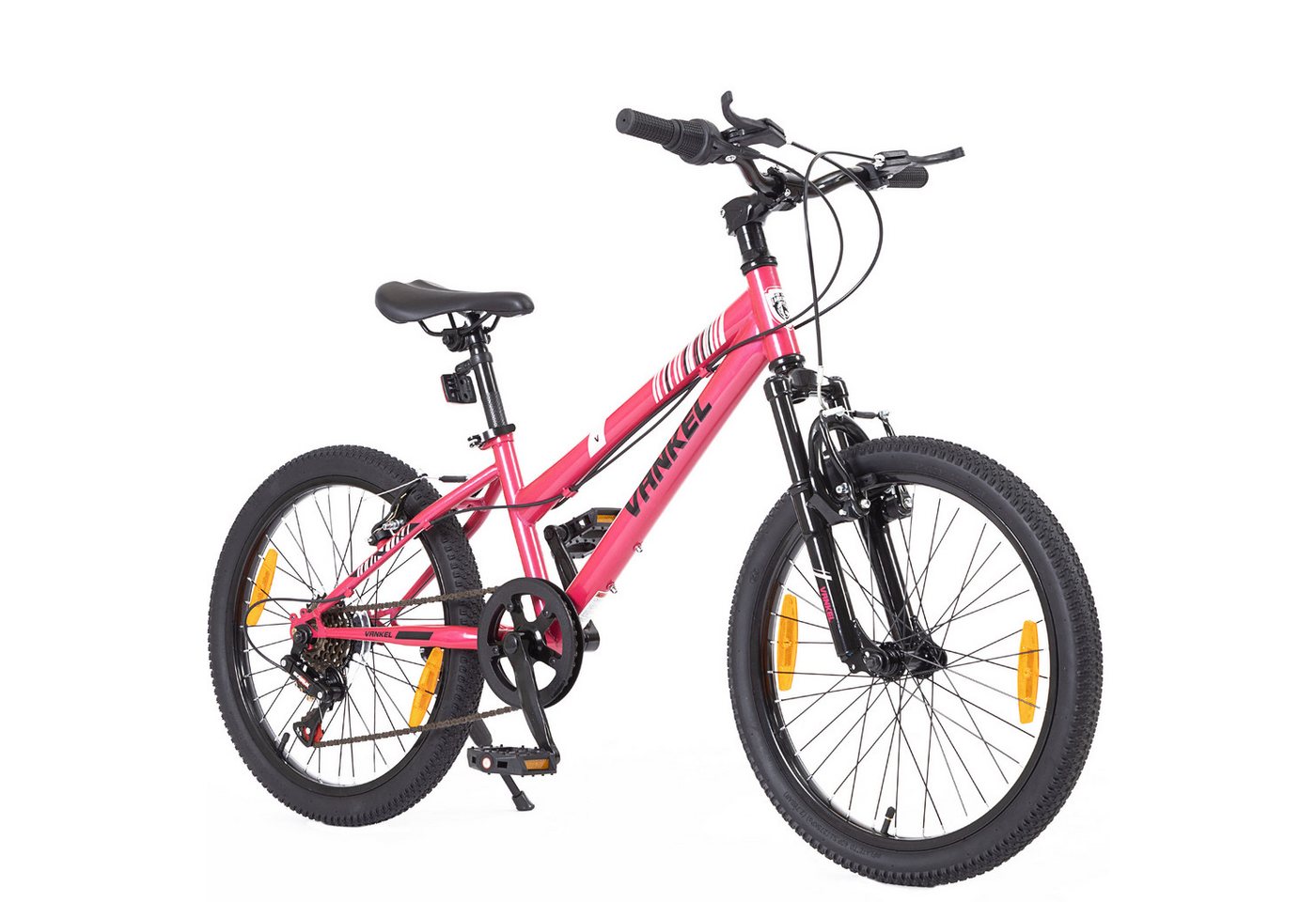 ROMICO Kinderfahrrad 20 Zoll MTB Kinderrad mit 6-Gang, Federgabel & V-Brakes, 6 Gang, Kettenschaltung, Drehgriffschaltung, Reflektoren, verstellbarer Sattel, ab 6 Jahren