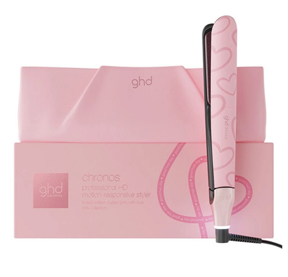 GHD Glätteisen chronos HD Motion-Responsive Styler – Dusted Pink Limited Edition Hochwertige Ultra-Gloss-Beschichtung, Inklusive farblich passender Hitzeschutz-Tasche Bild 3