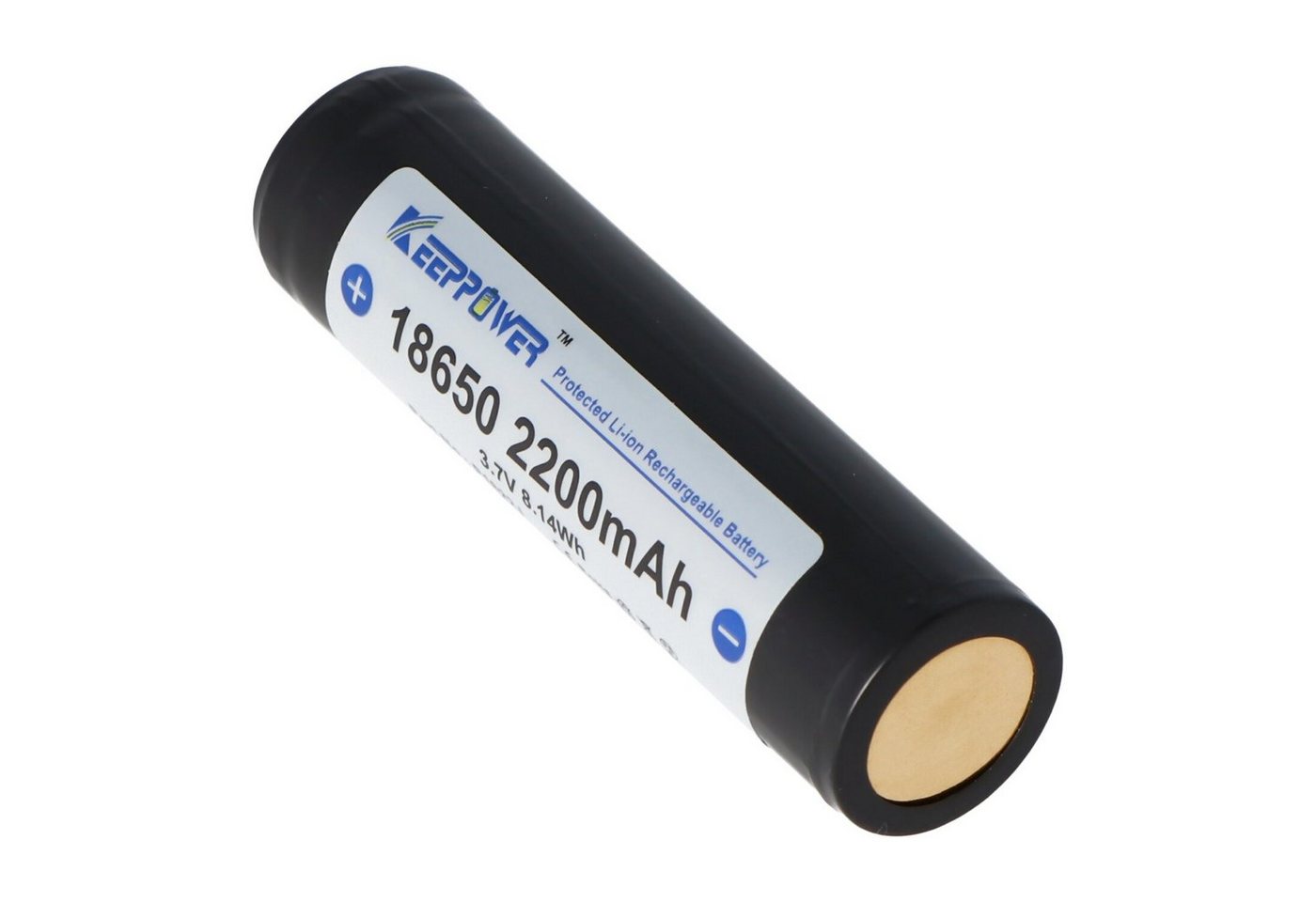 Keeppower Keeppower 18650 - 2200mAh, 3,7V Li-Ion-Akku geschützt 68,9x18,5mm Akku 2200 mAh (3,7 V) Bild 5