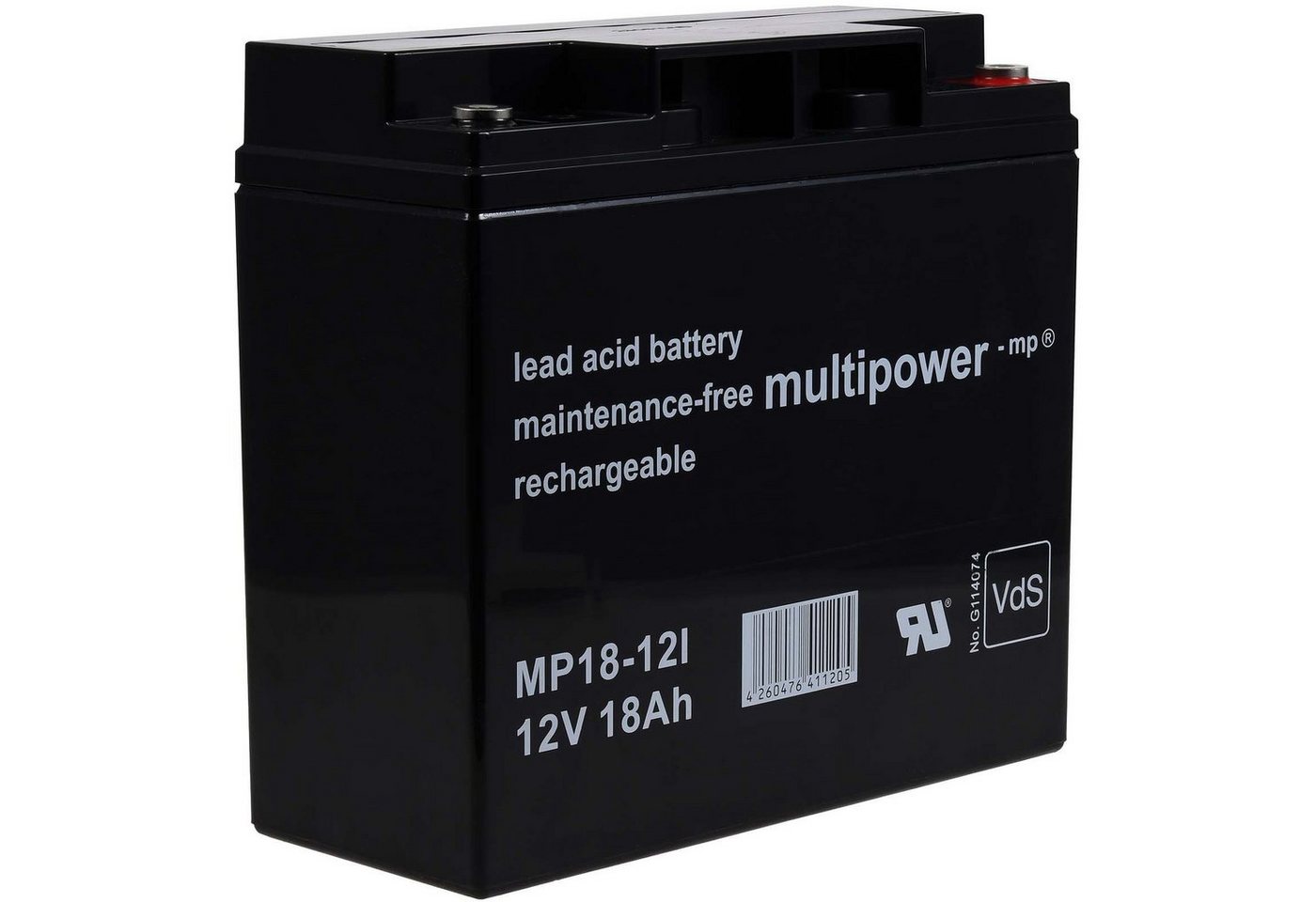 Powery Powery Bleiakku (multipower) MP18-12I Vds Bleiakkus 18000 mAh (12 V) Bild 3