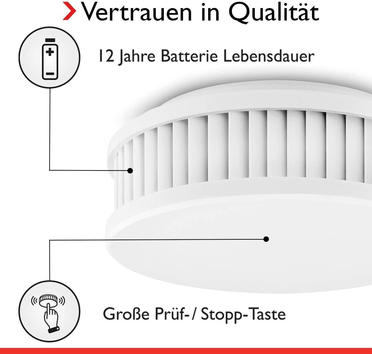 Pyrexx PX-1 Rauchwarnmelder Weiß - 7er Set Rauchmelder Bild 2