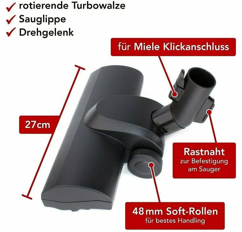 Maxorado Kombibodendüse XXL Staubsauger Ersatzteile Set für Original Miele Complete C3 Comfort Bild 5