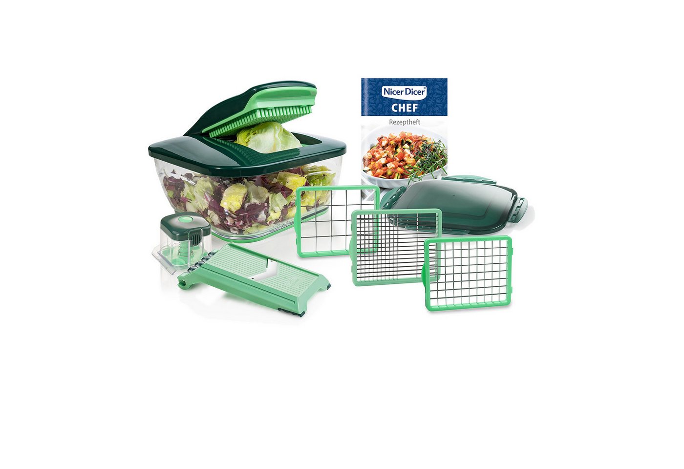 Genius Gemüseschneider Nicer Dicer Chef Gemüsehobel 10.tlg, Küche Helfer Bild 2