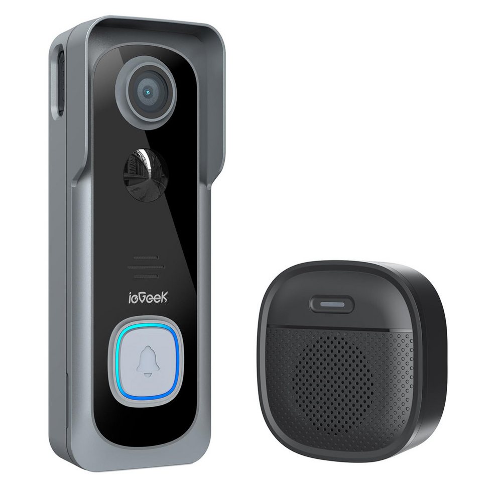 TWUFY Smart Home Türklingel 2K Kabellose Video Türklingel mit Kamera & Akku, 166° Blickwinkel (Außenbereich, Aussen, Drinnen, OTA-Upgrades, 4800mAh Akku, Kabellose Installation, 2,4-GHz-WiFi, Zwei-Wege-Audio, 3MP Auflösung, Nachtsicht, KI-Bewegungserkennung, 166° Weitwinkel, 107° Weitwinkel, App-Steuerung)