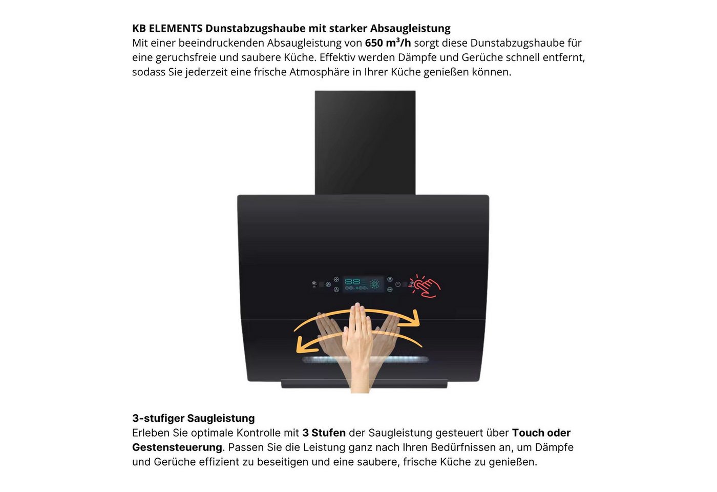 KB Elements Induktions Herd-Set Kratzfestes Induktion 60 cm mit Einbaubackofen 60 cm, Air Fry, Steam Clean, 2 Flexzonen & AntiScratch-Oberfläche Bild 5