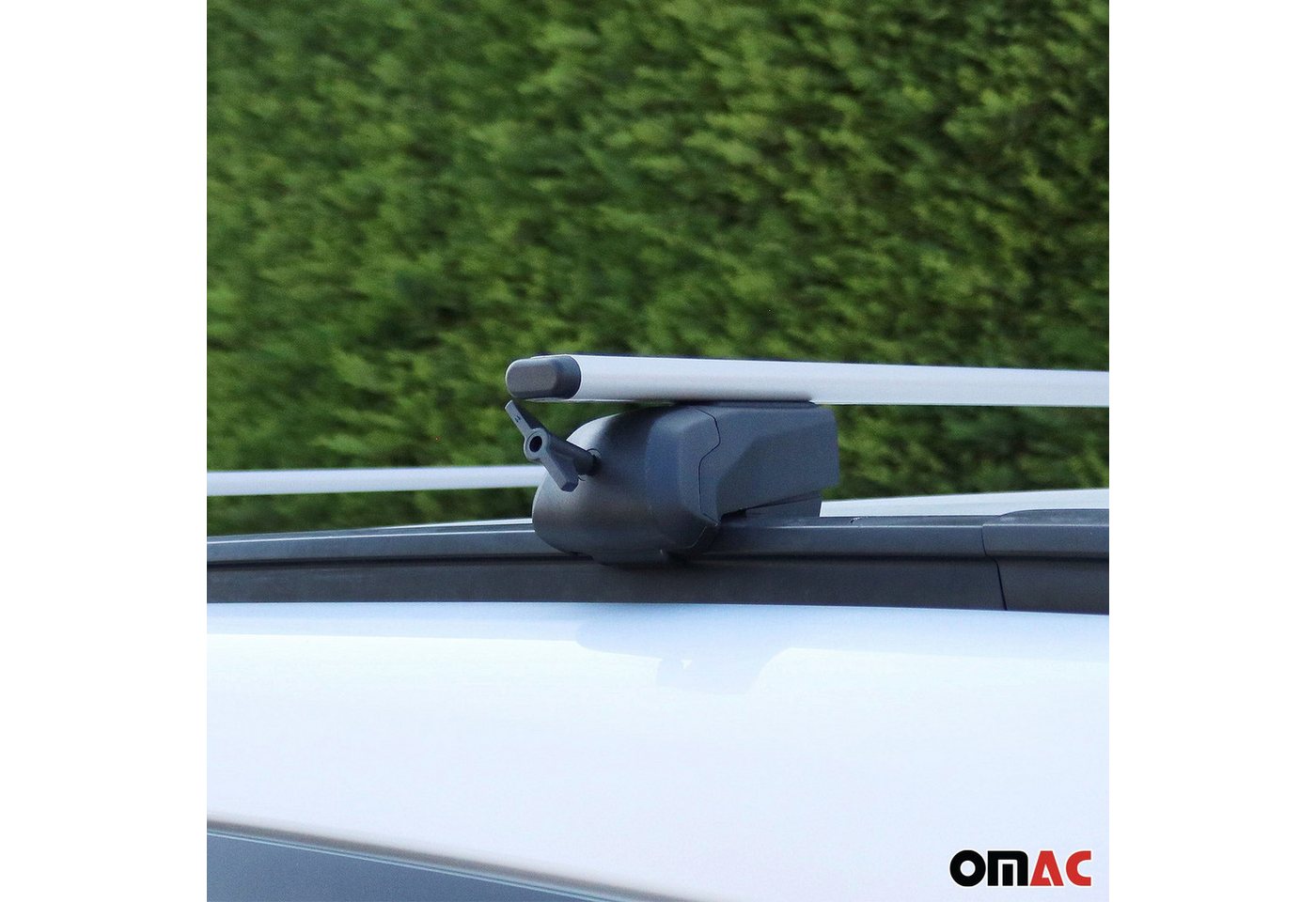 OMAC Dachträger Grundträger für Mitsubishi Outlander 2012-2020 Metall Silber ABE 2x Bild 4