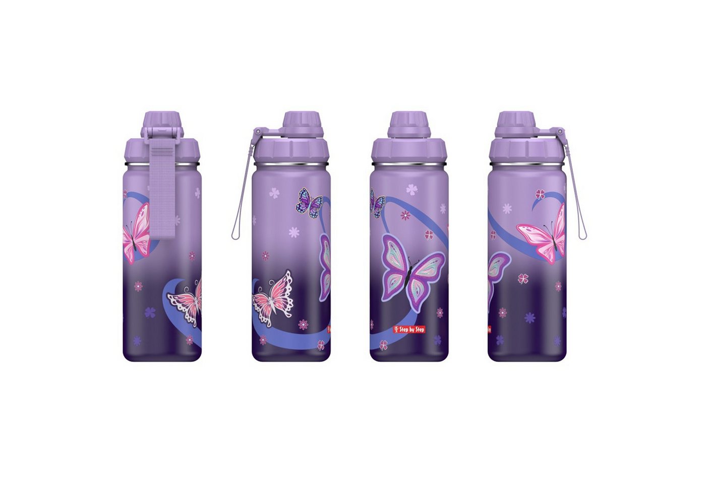 Step by Step Trinkflasche Edelstahl Trinkflasche, Sweet Butterfly 0,5 l, Kinder-Flasche, nicht Spülmaschinengeeignet, 500 ml Bild 3