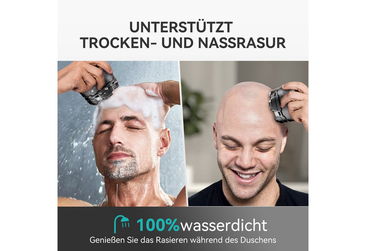 Kensen Haarschneider Glatzen Rasierer Herren Set, kensen Kopfrasierer mit Ersatzscherkopf Bild 5