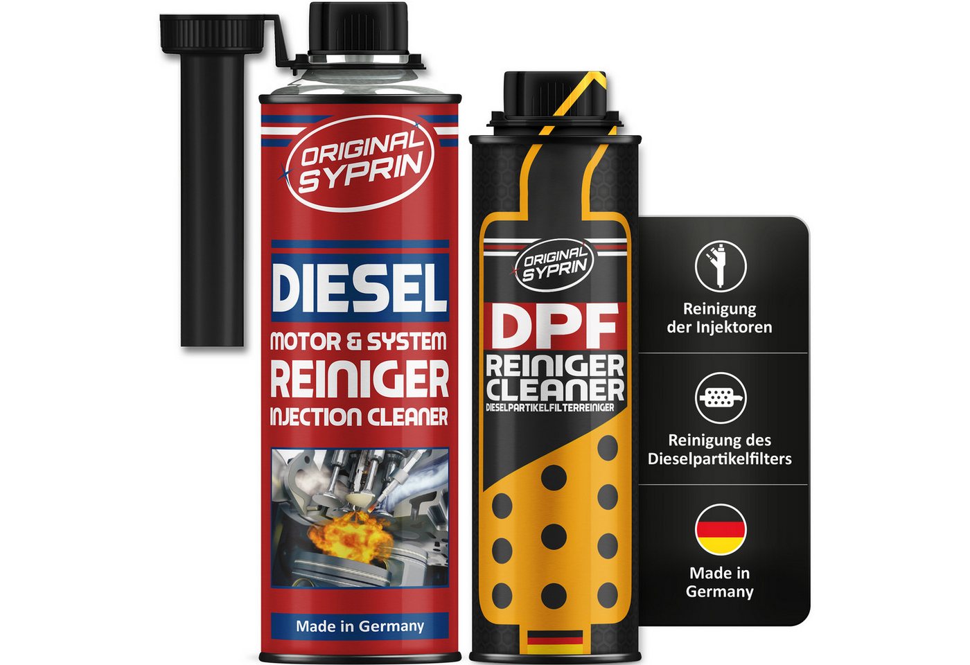 Original Syprin Diesel-Additiv Diesel Systemreiniger und DPF Reiniger Set, 0,8 l, (Set, 1-St., 1x DieselSystemreiniger (500 ml) 1x DPF Reiniger (300 ml) Bild 5