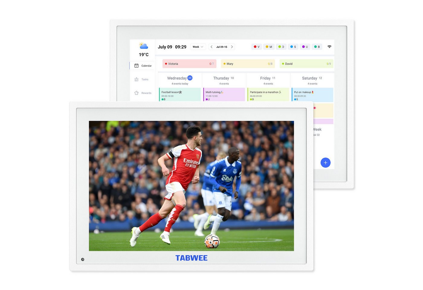 TABWEE 10,1 Zoll Digitaler Bilderrahmen mit WiFi Multi-Device & Foto-Sharing Digitaler Bilderrahmen (25,65 cm/10.1 ", 1280 x 800 Pixel, 32 GB, Touchscreen, 32 GB, 16:10-LCD-Bildschirm) Bild 3