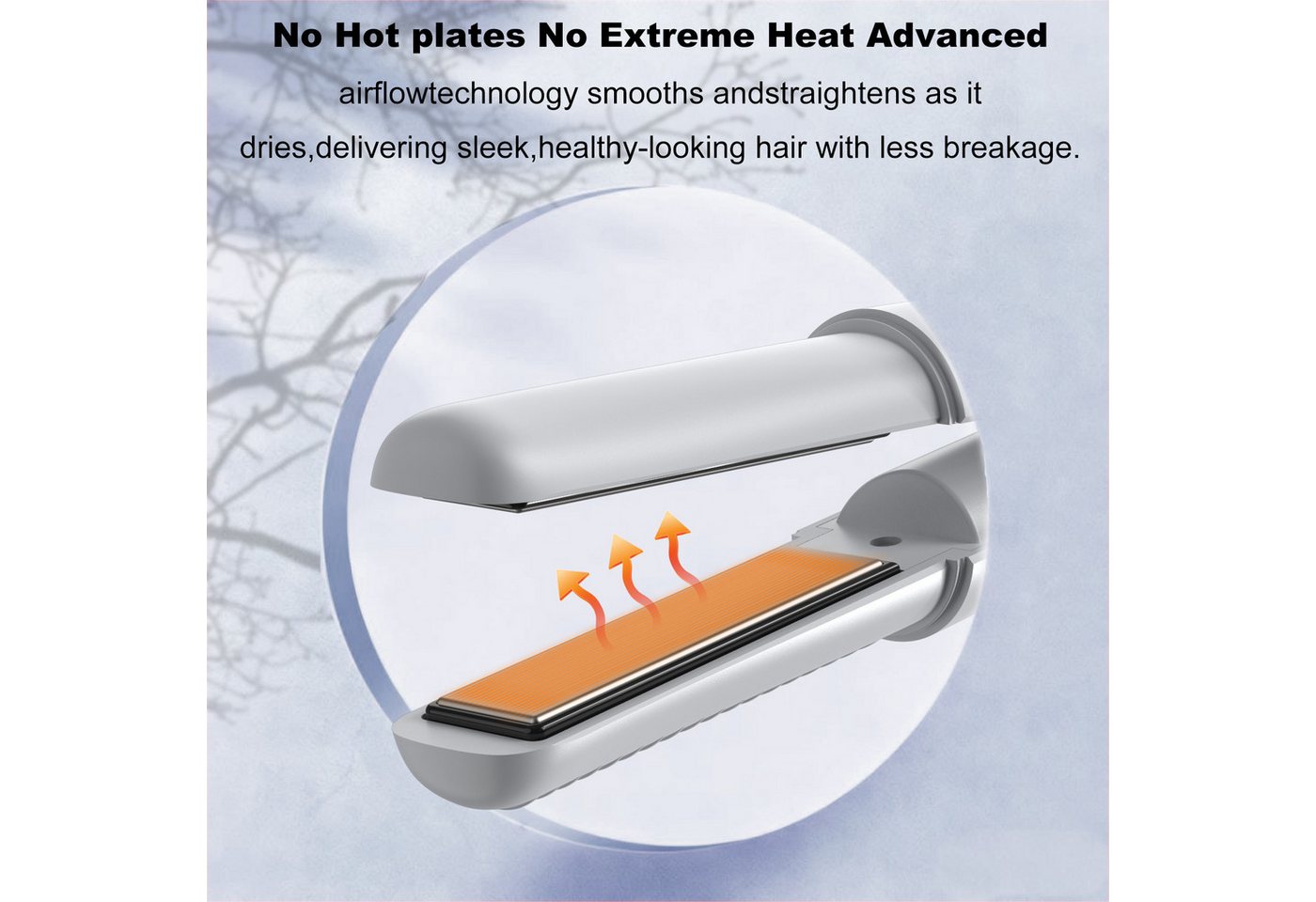 ibettertec Glätteisen Akku-Haarglätter,2-in-1 Haarglätter zum Locken und Glätten der Haare 10-Sekunden-Schnellaufheizung, 3 Heizstufen, Dualspannung für alle Haartypen, weiße Bild 5
