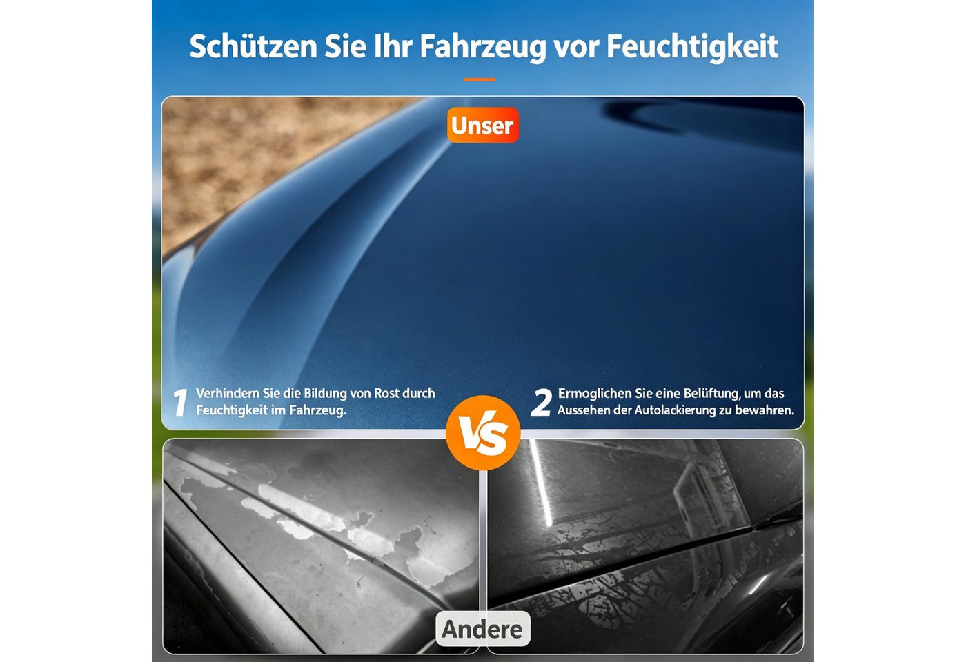Rutaqian Autosonnenschutz Autoabdeckung wasserdicht Ganzgarage 195" UV Schnee Schutz, Autoabdeckung Ganzgarage 495cm wasserdicht mit Reißverschluss & Tasche Bild 3