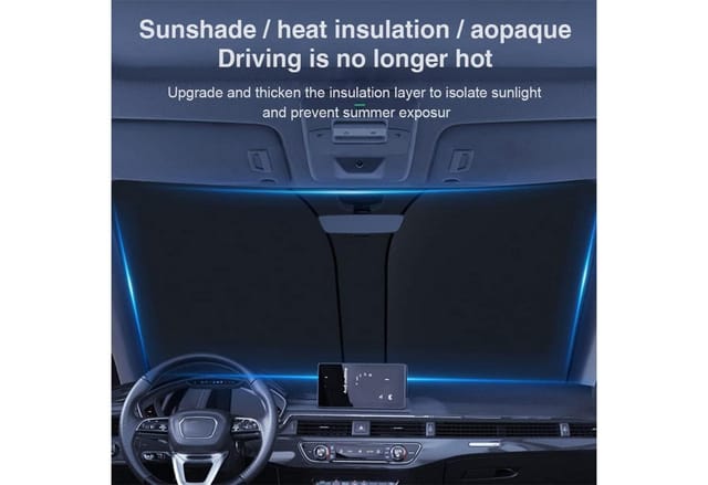 LuxusKollektion Frontscheibenabdeckung Auto Sonnenschutz Frontscheibe Innen UV Faltbar SUV 142*80cm
