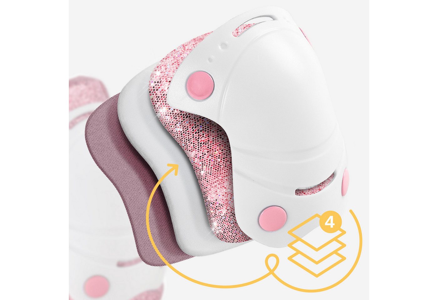 Cariboo Protektoren-Set Kinder-Protektorenset CARIBOO BALLERINA 3x2 Glitzer