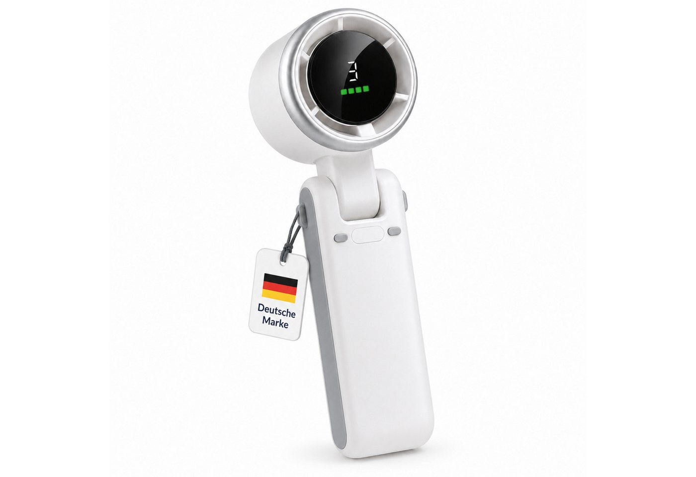 HS.SUPPLY Handventilator Mini Handventilator 3-in-1 mit Display, USB-C, 5 Stufen, 3-in-1 Hand-, Tisch- und Umhängeventilator mit Digitaldisplay Bild 2