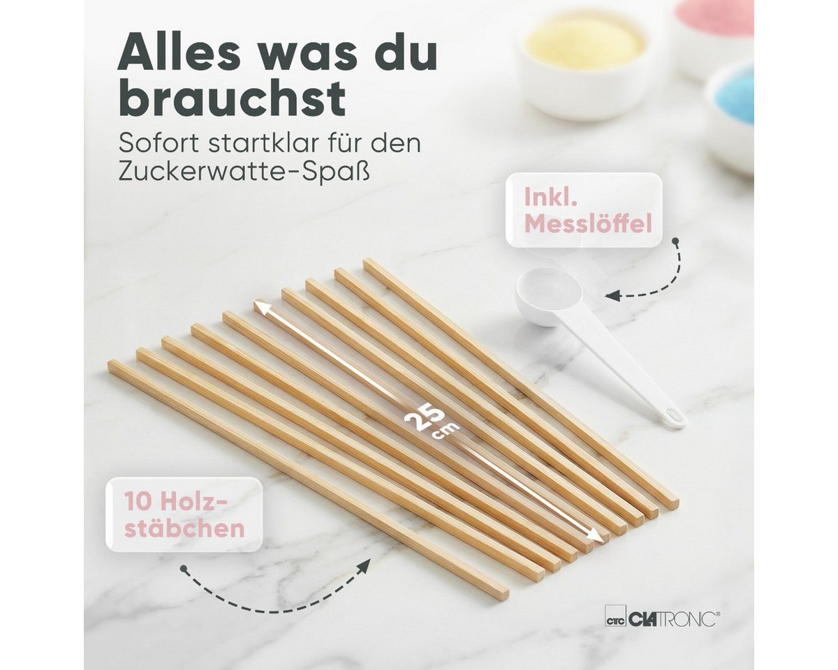 CLATRONIC Zuckerwattemaschine ZWM 3478, Zuckerwattemaschine für Zuckerwatte in Minuten Bild 5
