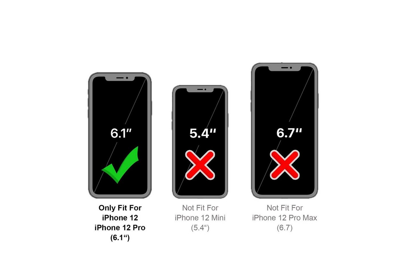 CoolGadget Handykette Handyhülle mit Handyband für Apple iPhone 12 / 12 Pro 6,1 Zoll, Case zum Umhängen Kette Halsband Kordel Hülle für iPhone 12, 12 Pro
